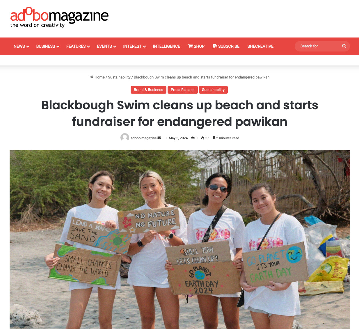 ADOBO: Blackbough Swim cleans up beach and starts fundraiser for endangered pawikan
