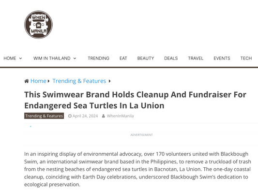 WHEN IN MANILA: This Swimwear Brand Holds Cleanup and Fundraiser for Endangered Sea Turtles in La Union