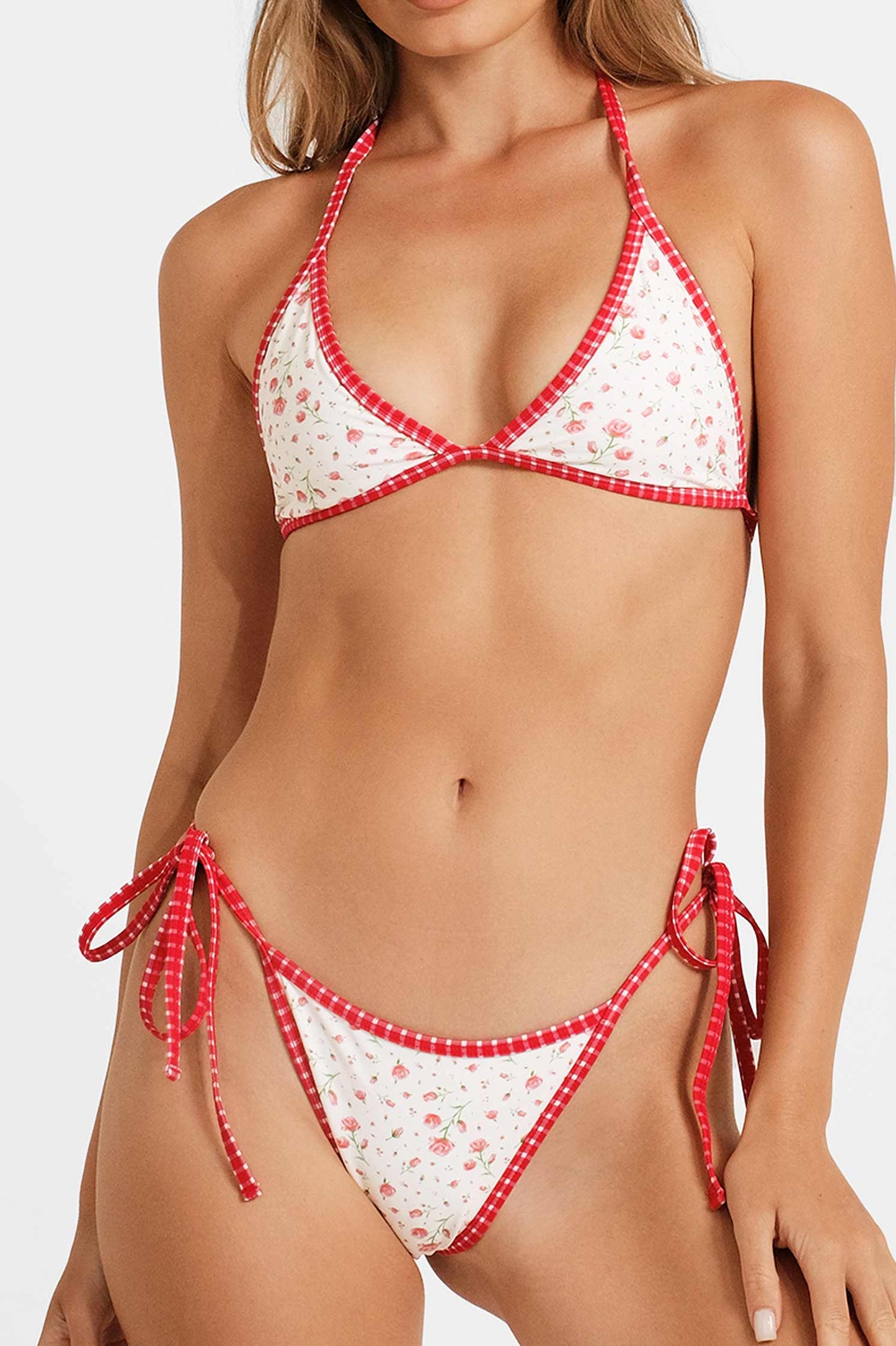 Quinn String Medium Bottoms / Rose Water