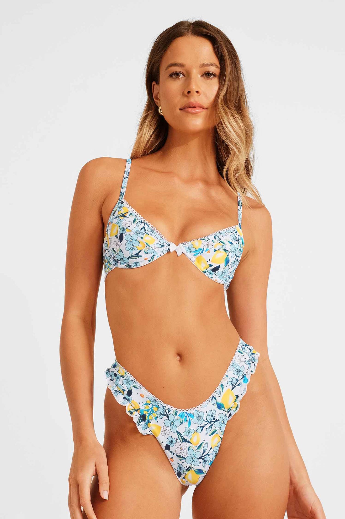 Candice Ruffled Cheeky Bottoms / Limoncello FINAL SALE
