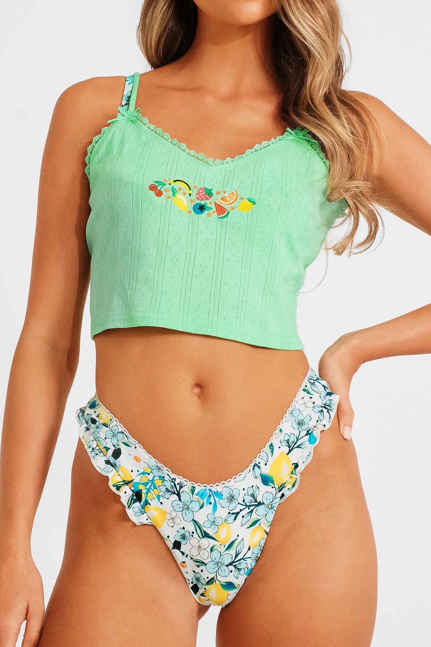 Bambi Pointelle Tank Top / Fruit Parfait