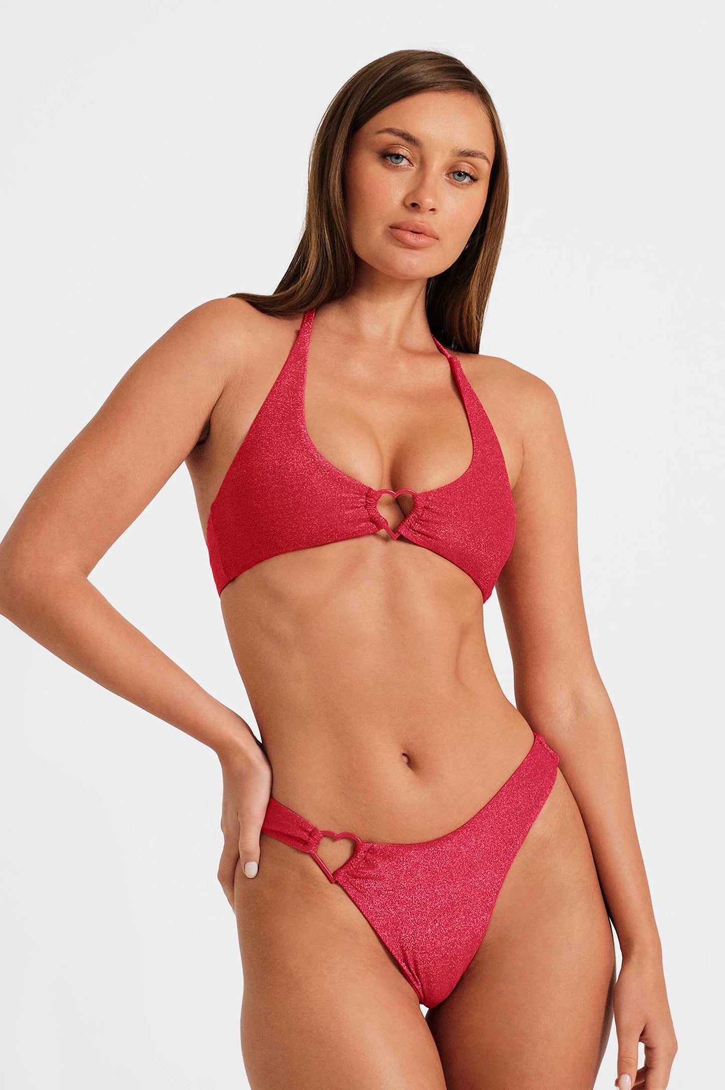 Thea Scoop Neck Top / Ruby Shimmer FINAL SALE
