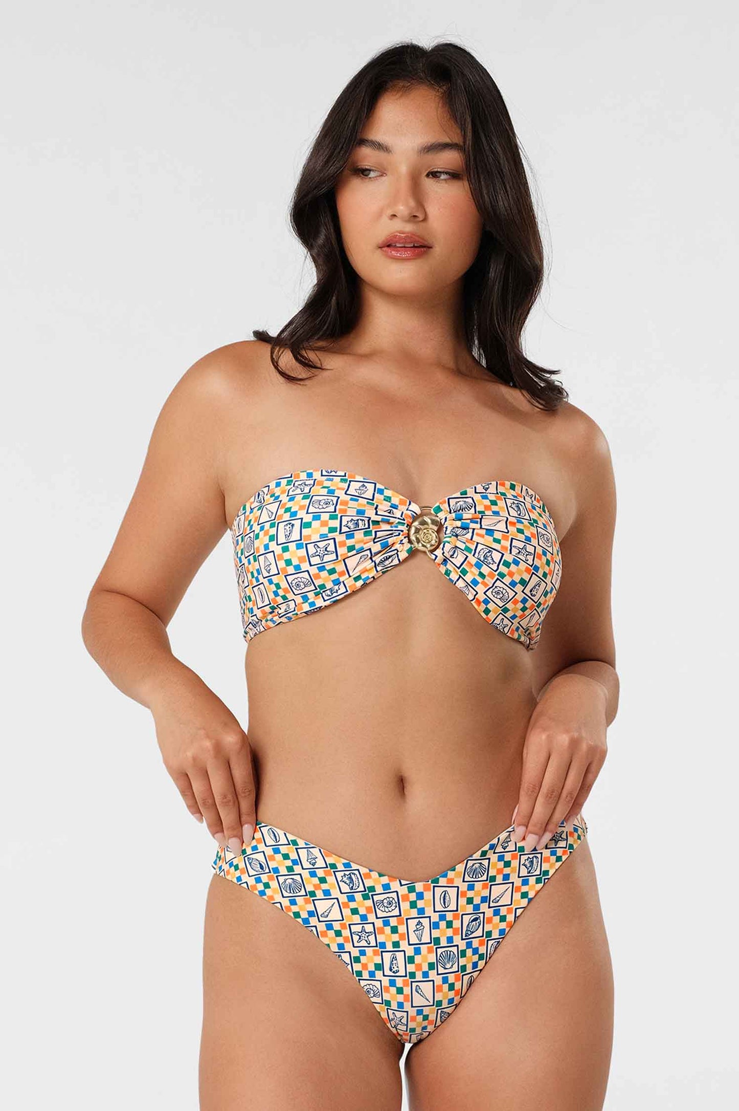 Maie Ruched Medium Bottoms / Conch Crush