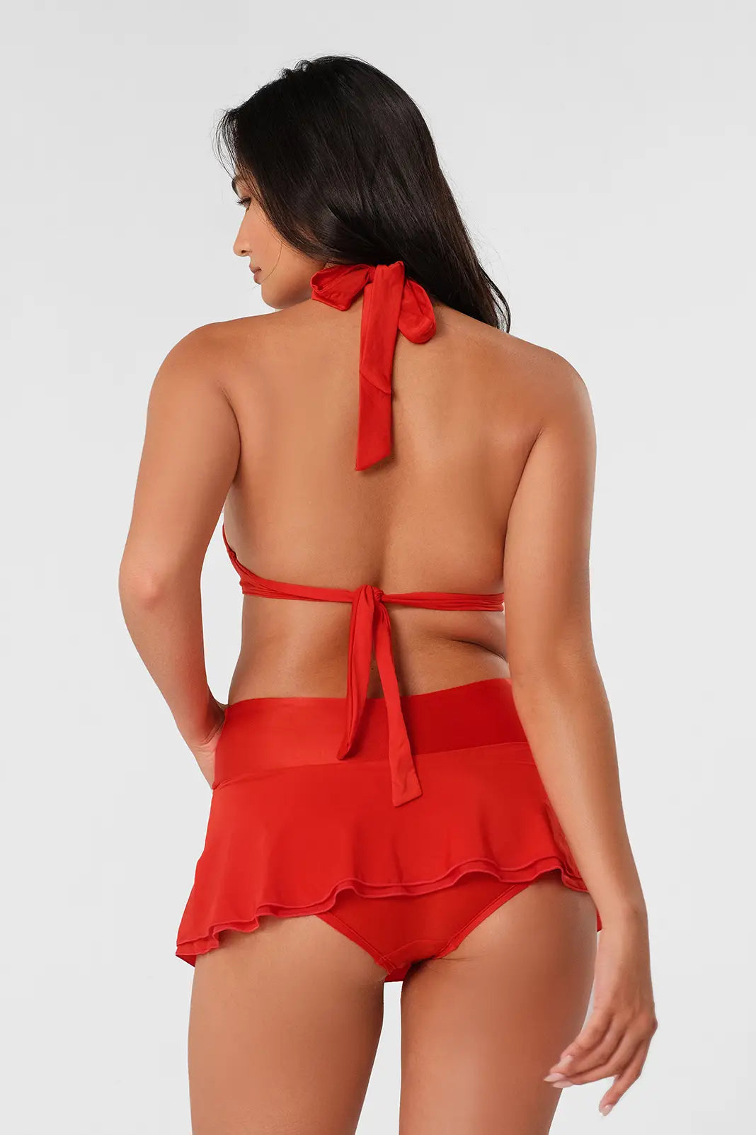 Serina Ruffled Skort / Red Hot Gloss