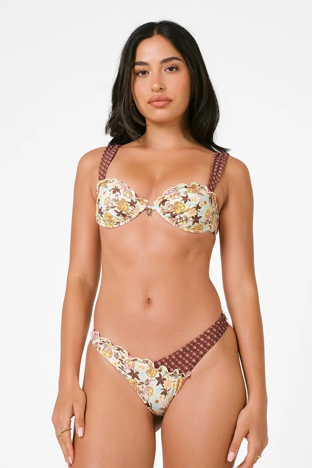 Harper Ruffled Medium Bottoms / Passiflora