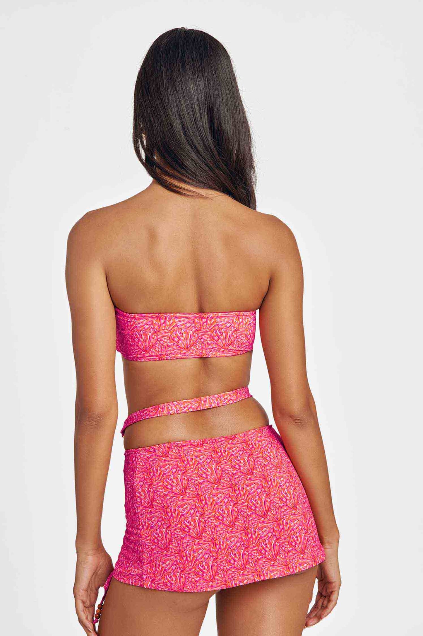 Noelani Split-Waist Mini Skirt / Spice Isle