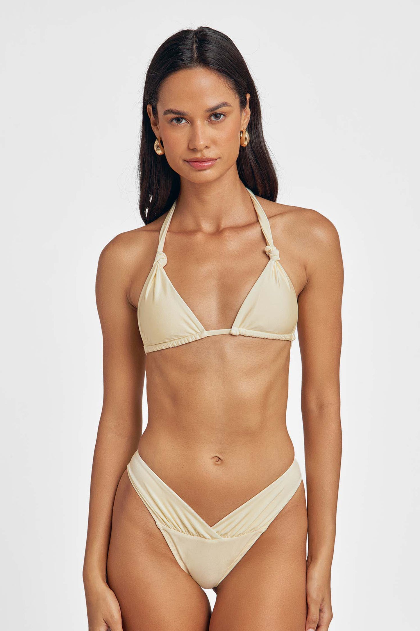 Roan Knotted Triangle Top / Butter Yellow