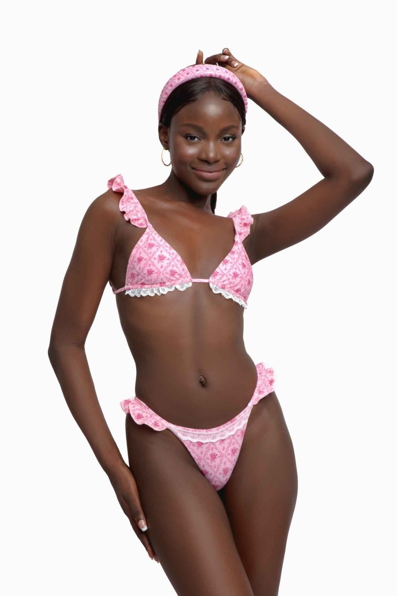 Tessa Ruffled Cheeky Bottoms / Blushing FINAL SALE