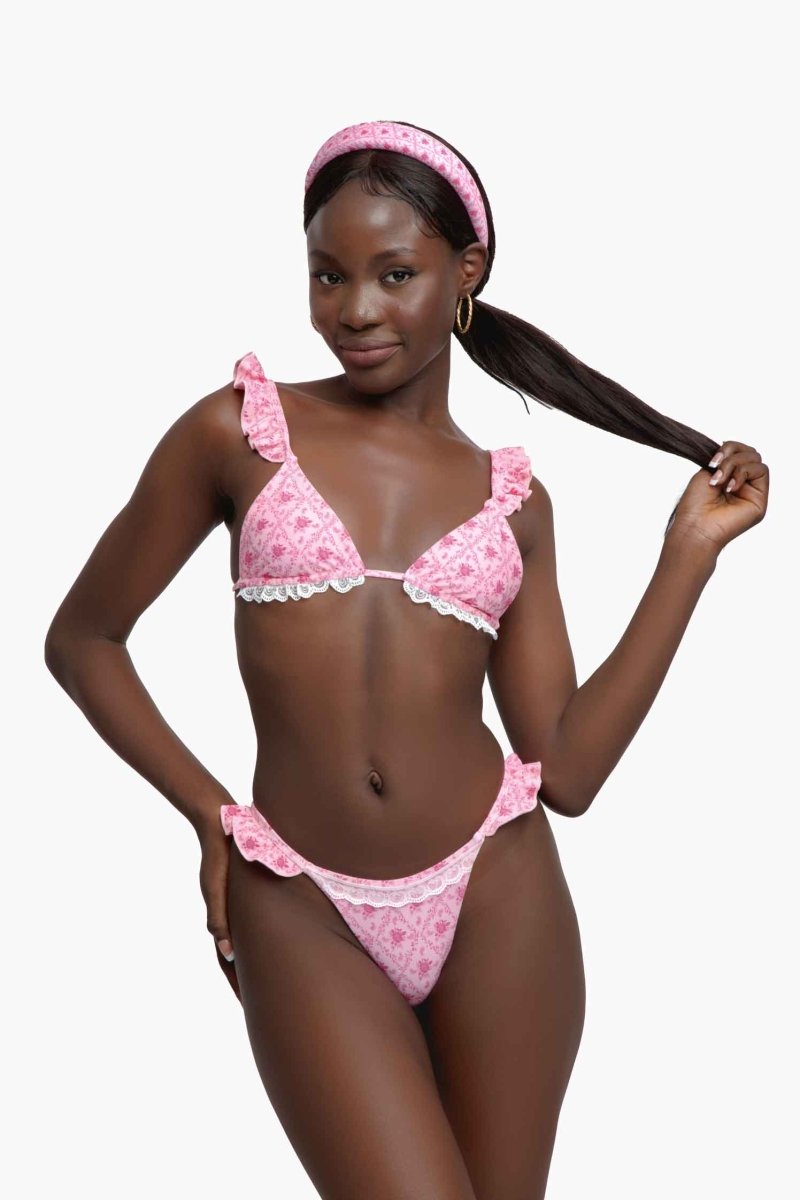 Tessa Ruffled Cheeky Bottoms / Blushing FINAL SALE
