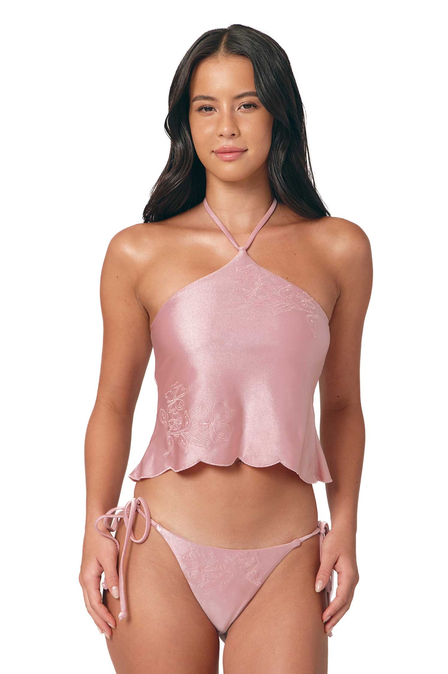 Dana String Cheeky Bottoms / Blush Gloss