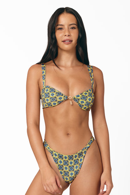 Giana Ruched Cheeky Bottoms / Calypso