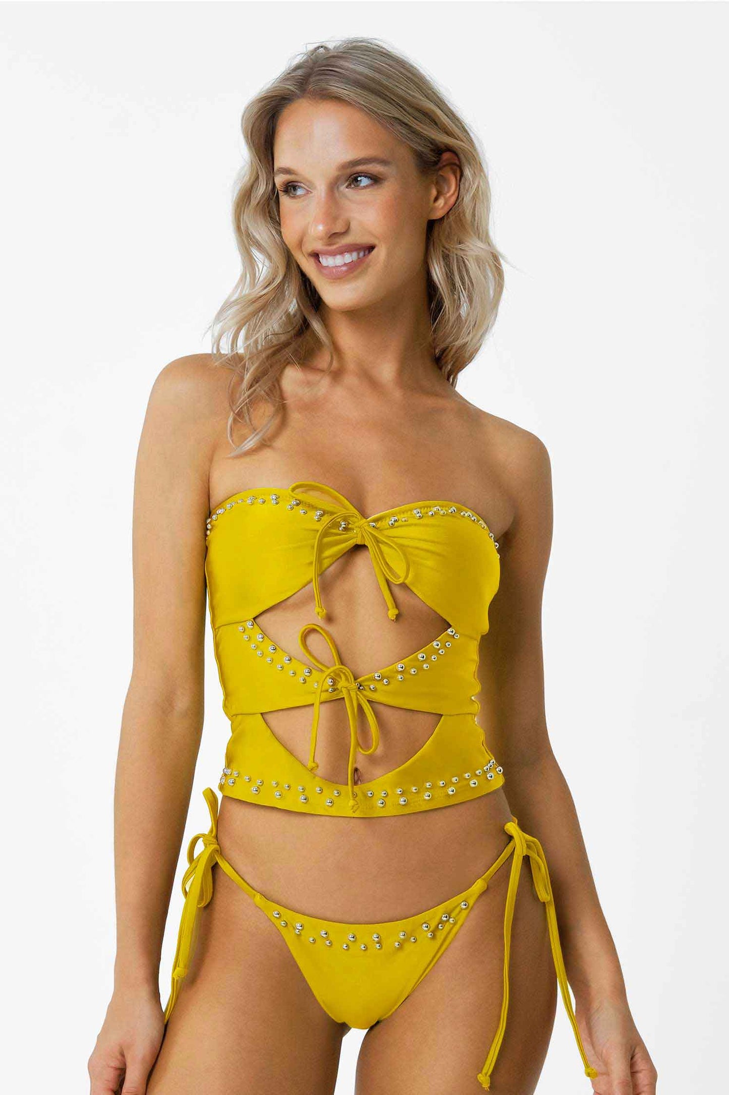 Emery Cut-Out Tankini Top / Honey