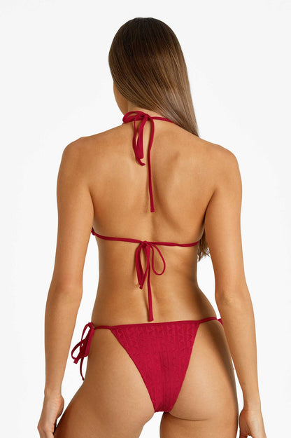 Nikki String Cheeky Bottoms / Tomato Jacquard