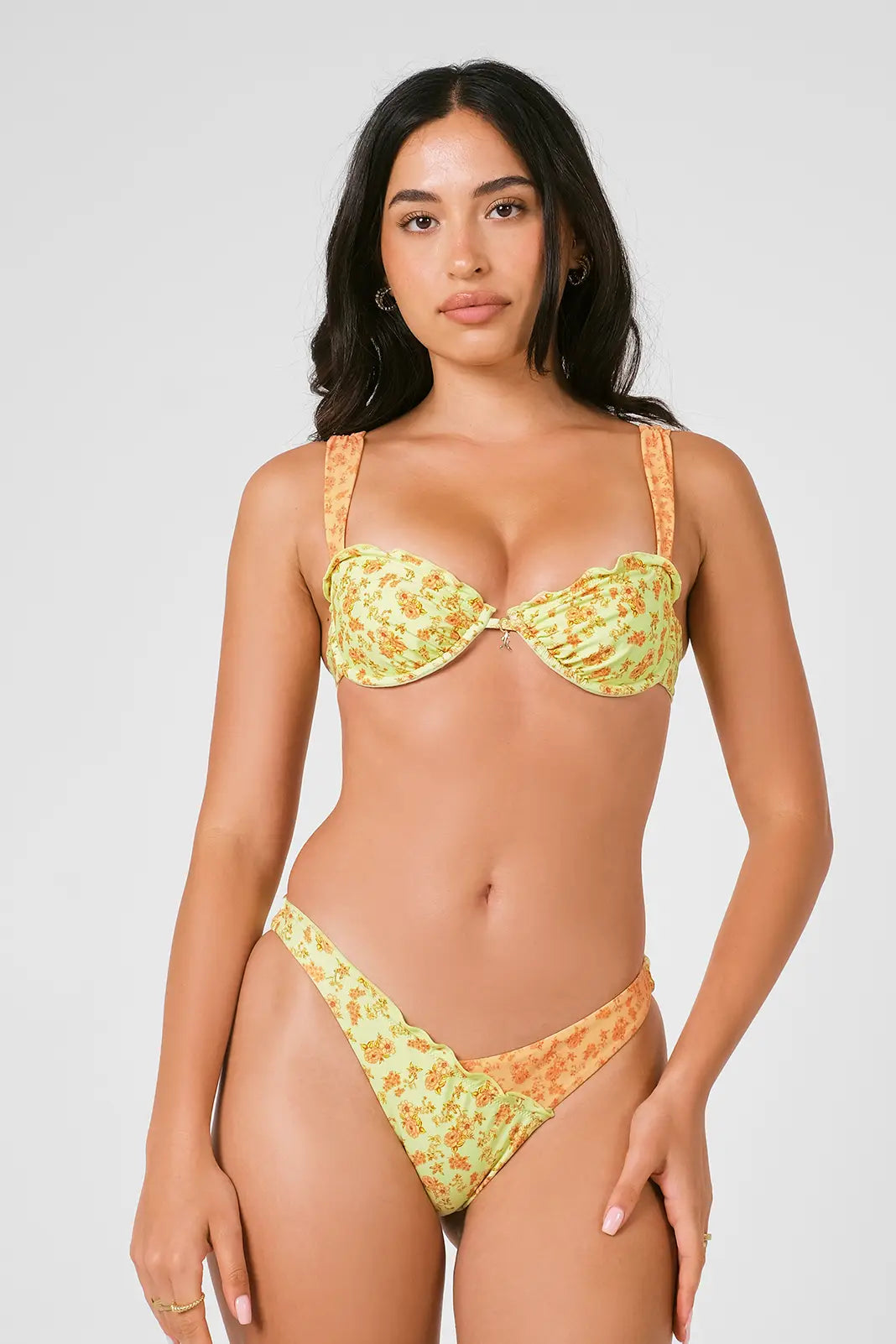 Harper Ruffled Underwire Top / Agave