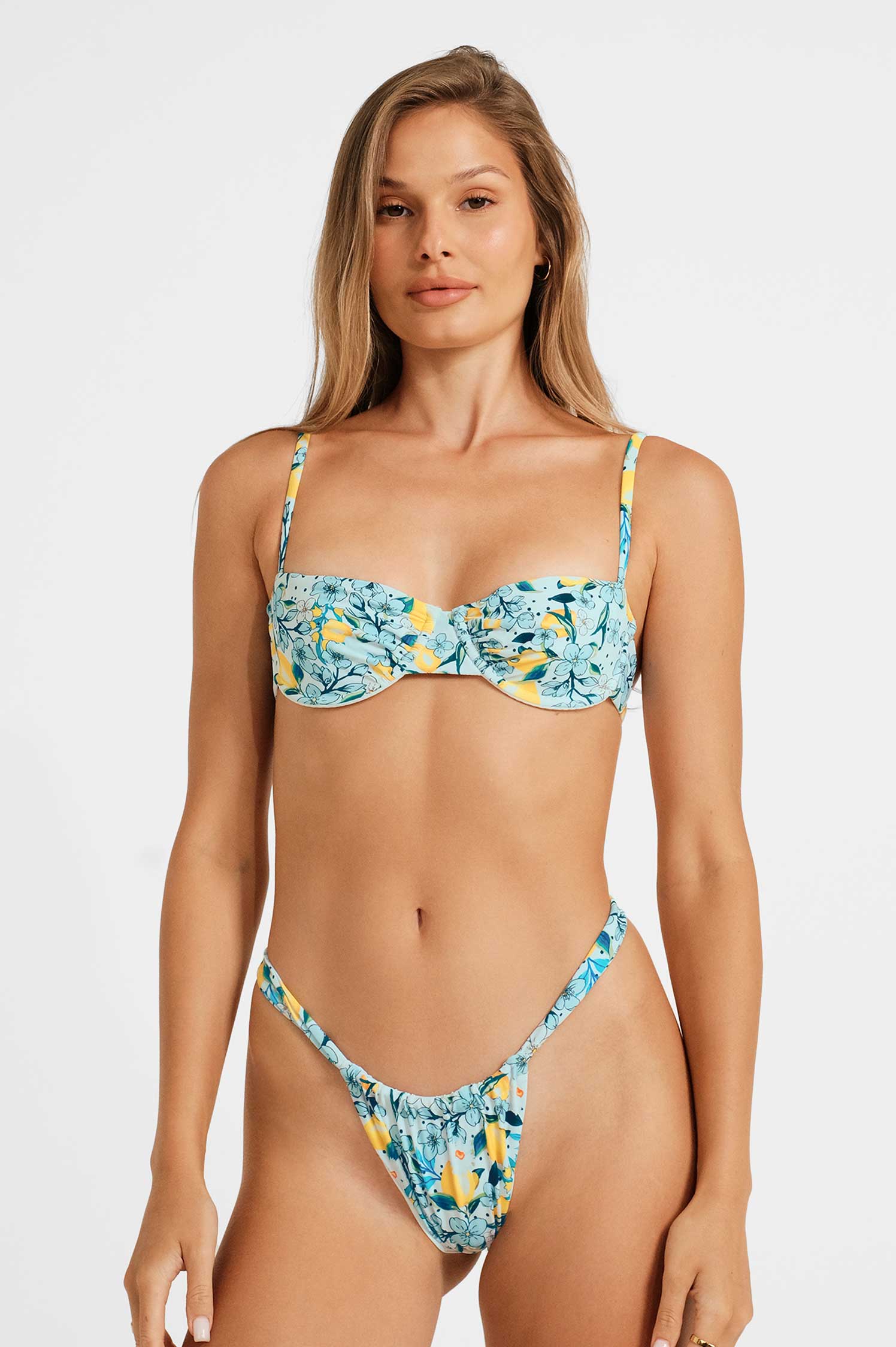 Georgia Ruched Underwire Top / Limoncello FINAL SALE