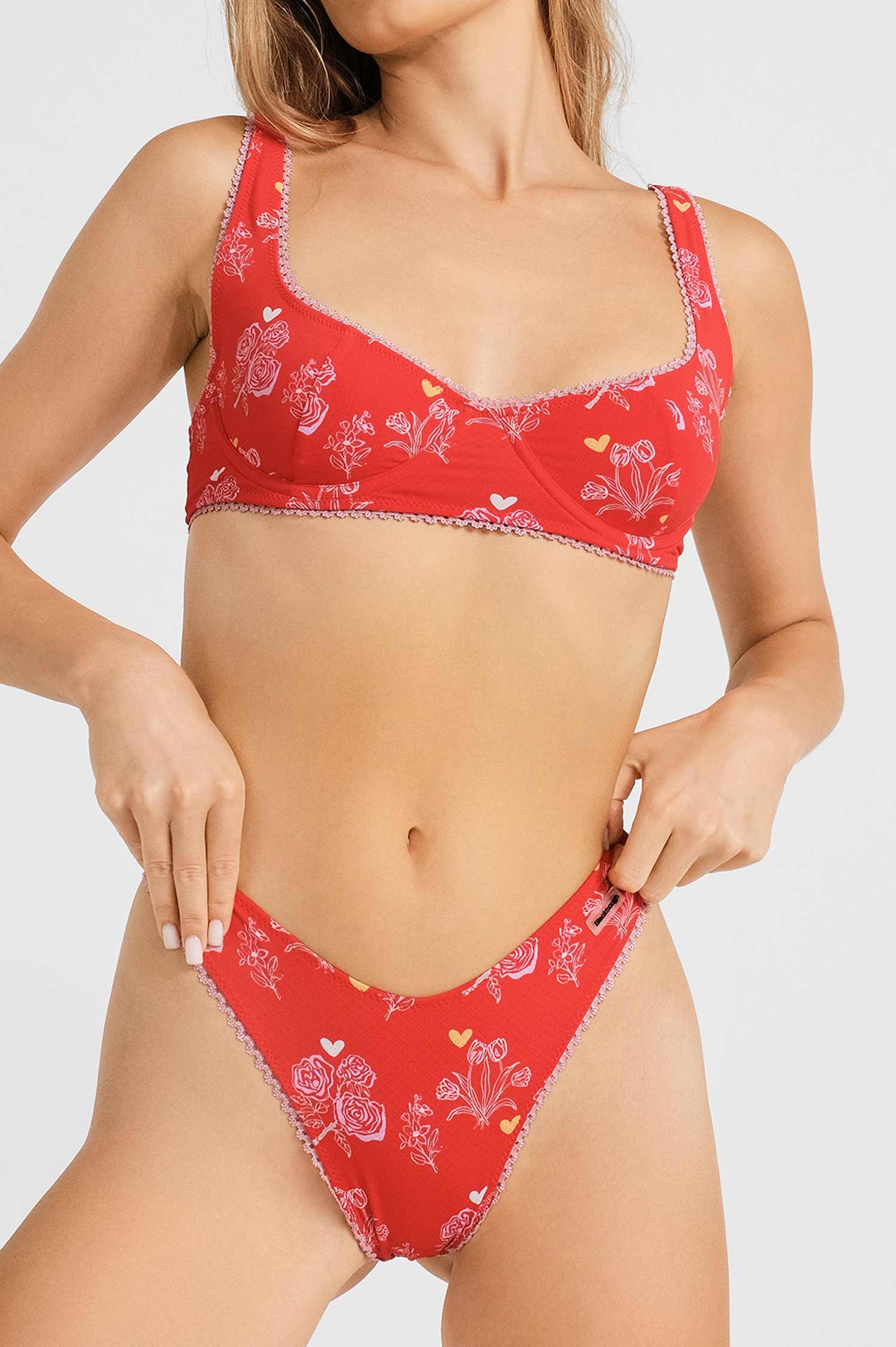 Elena Dainty Cheeky Bottoms / Rosebud Pointelle FINAL SALE