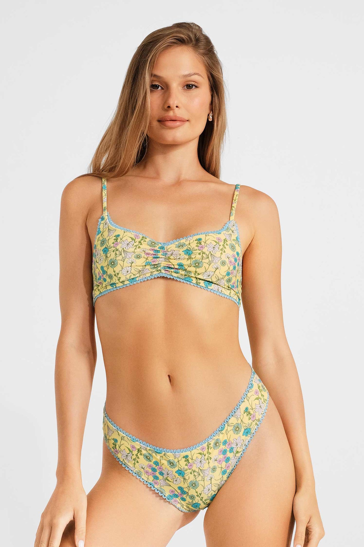 Paris Scrunched Bralette Top / Le Jardin FINAL SALE
