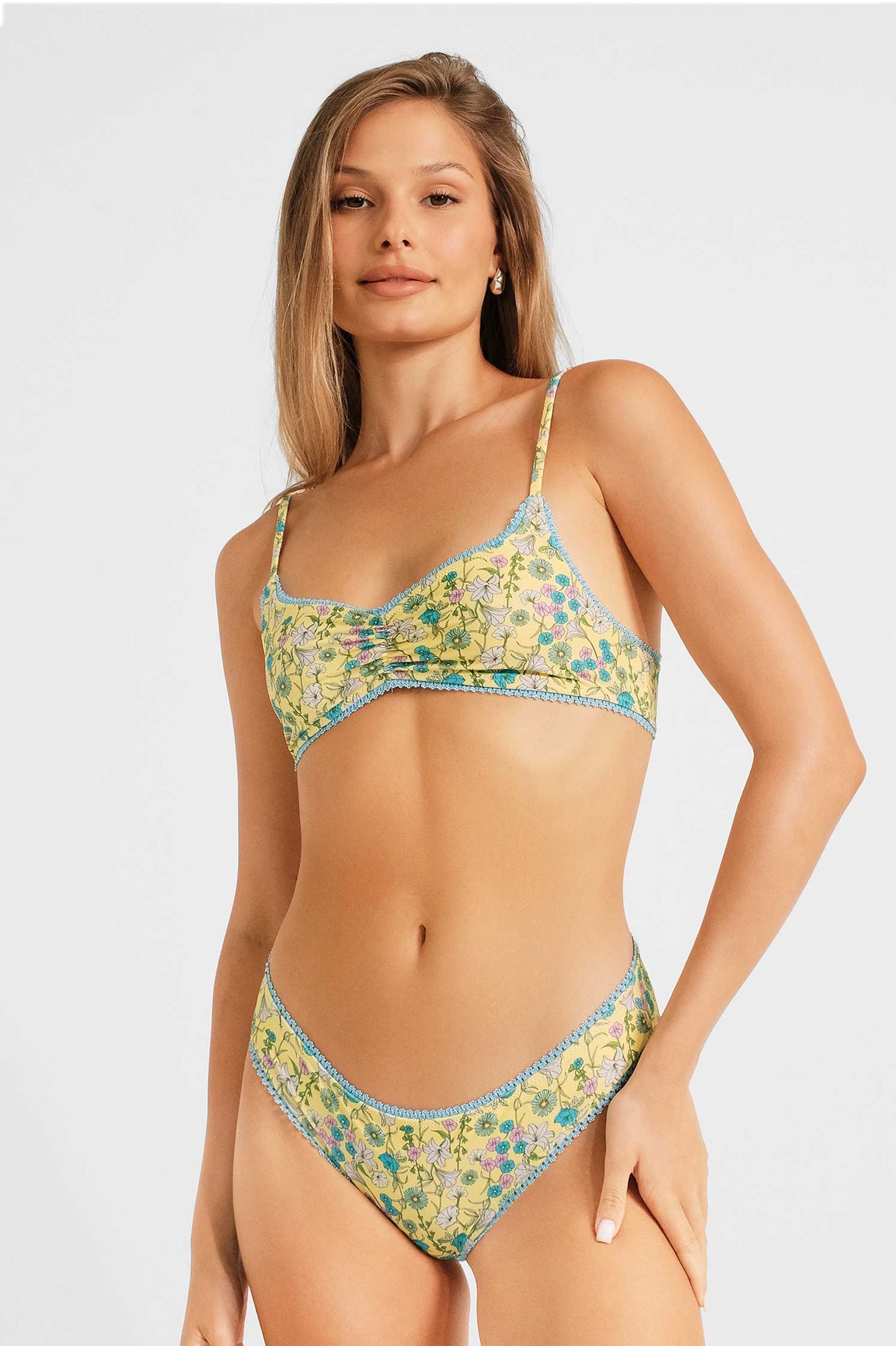 Paris Scrunched Bralette Top / Le Jardin FINAL SALE