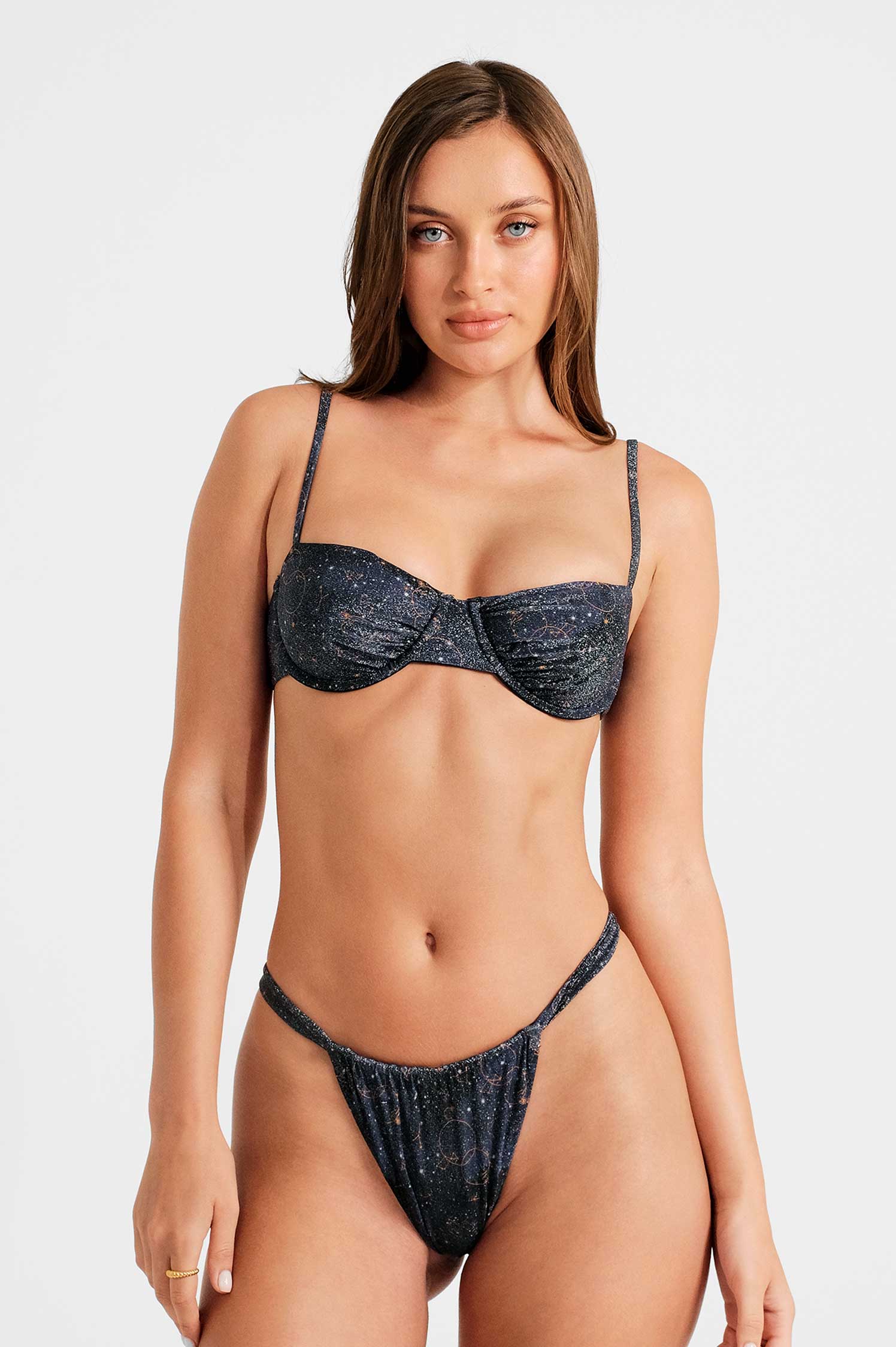 Georgia Ruched Underwire Top / Stars Aligned Shimmer