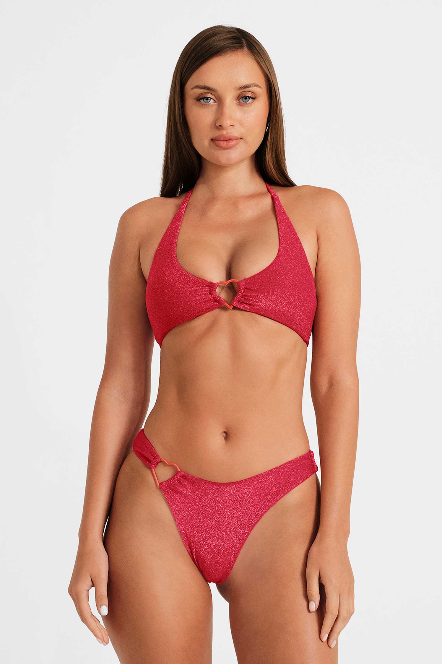 Thea Scoop Neck Top / Ruby Shimmer FINAL SALE