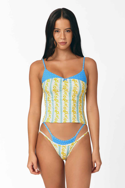 Odette Ruched Tankini Top / Delos Daydream