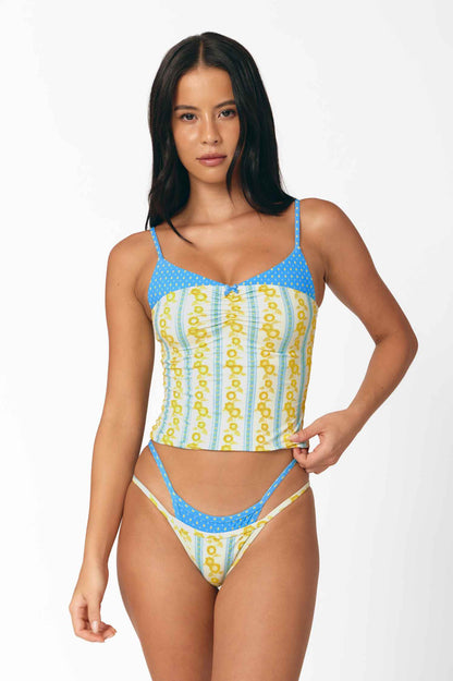 Odette Ruched Tankini Top / Delos Daydream