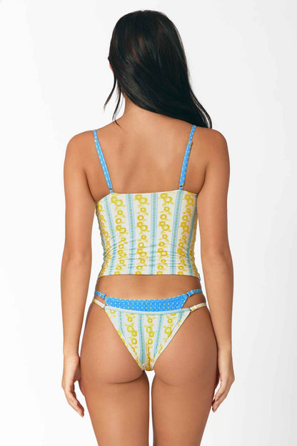 Odette Ruched Tankini Top / Delos Daydream