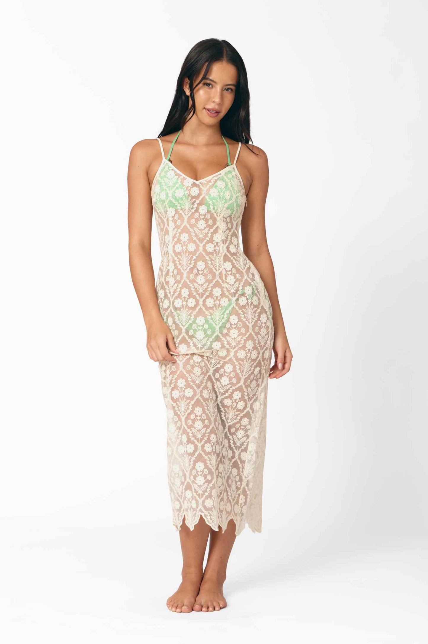 Jade Maxi Dress / Floral Lace