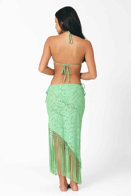 Enid Fringe Skirt / Sea Nymph