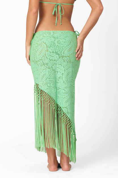 Enid Fringe Skirt / Sea Nymph