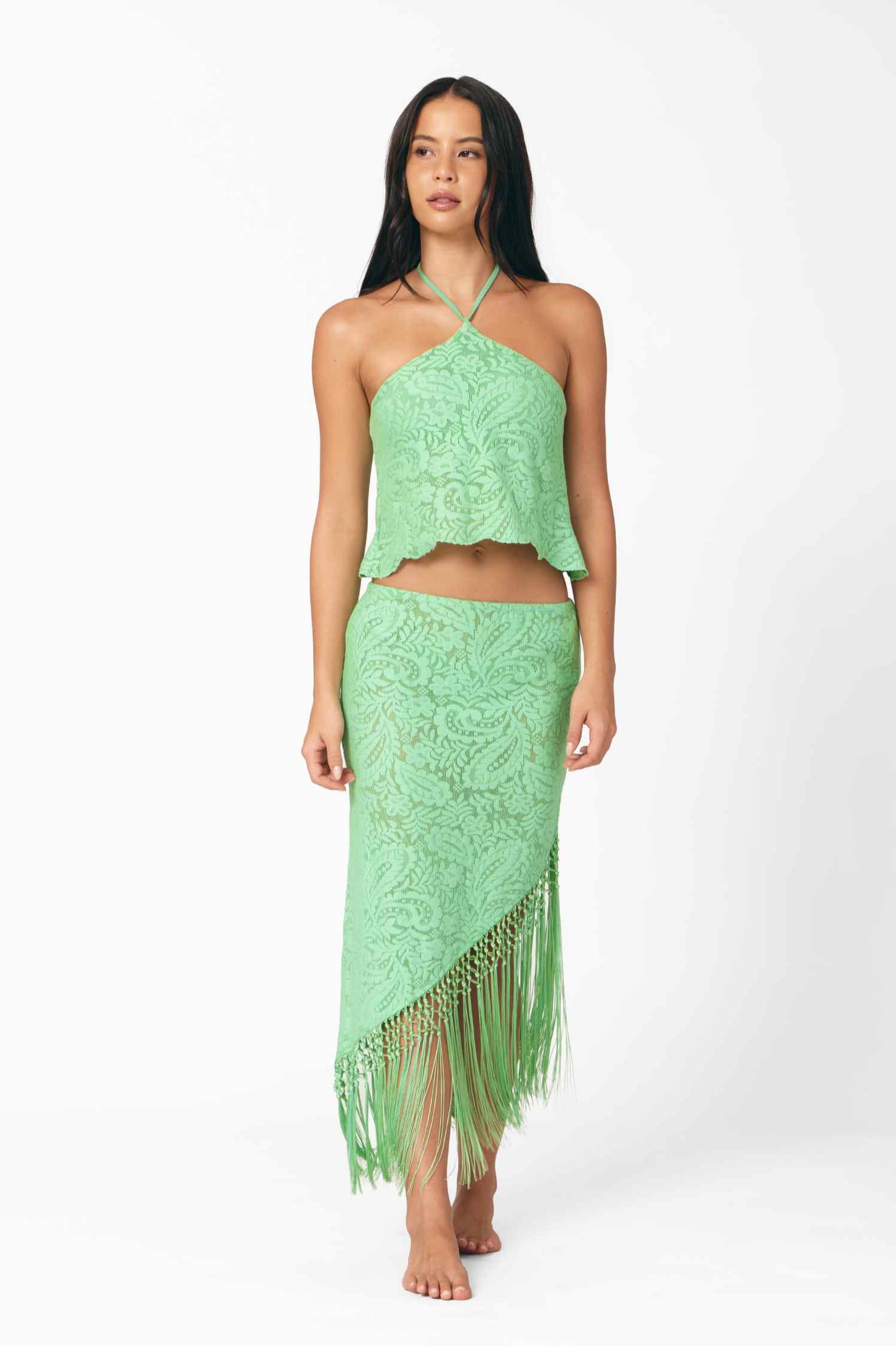 Rosalia Halter Tankini Top / Sea Nymph