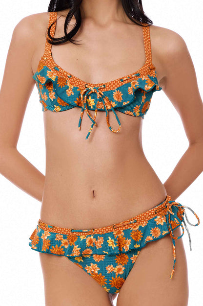 Debi Ruffled Underwire Top / Nectar