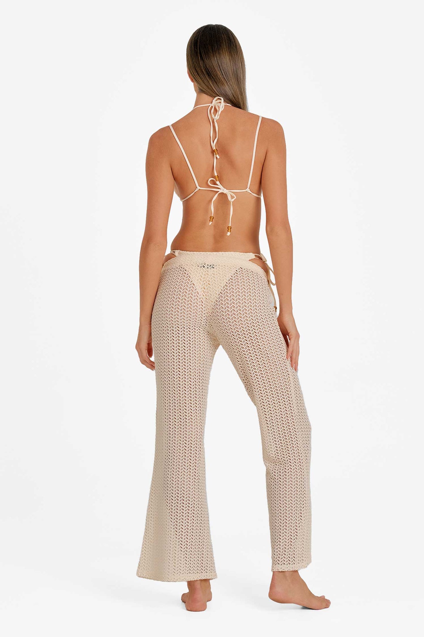 Balia Low Waist Crochet Pants / Crema