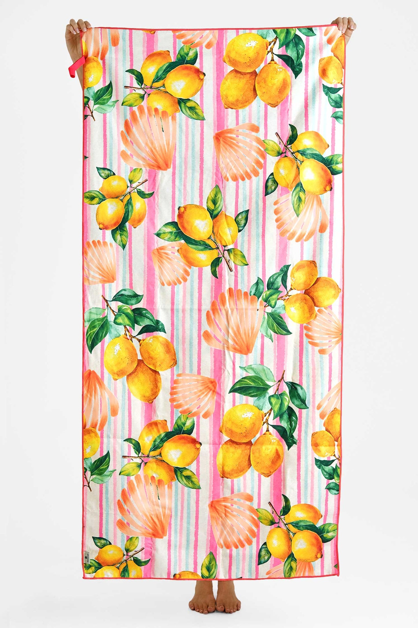 Reversible Packable Beach Towel / Island Citrus