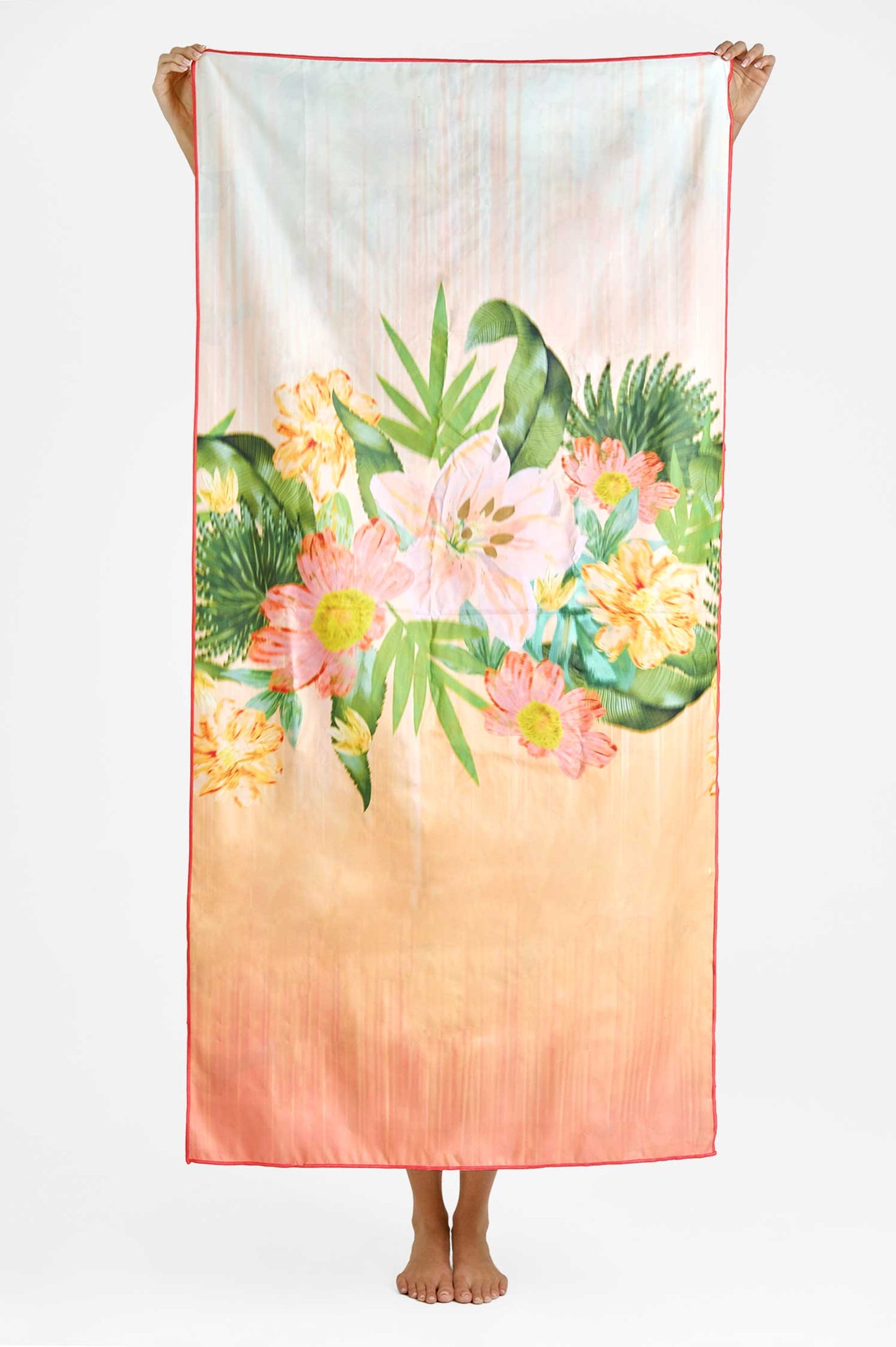 Reversible Packable Beach Towel / Island Citrus