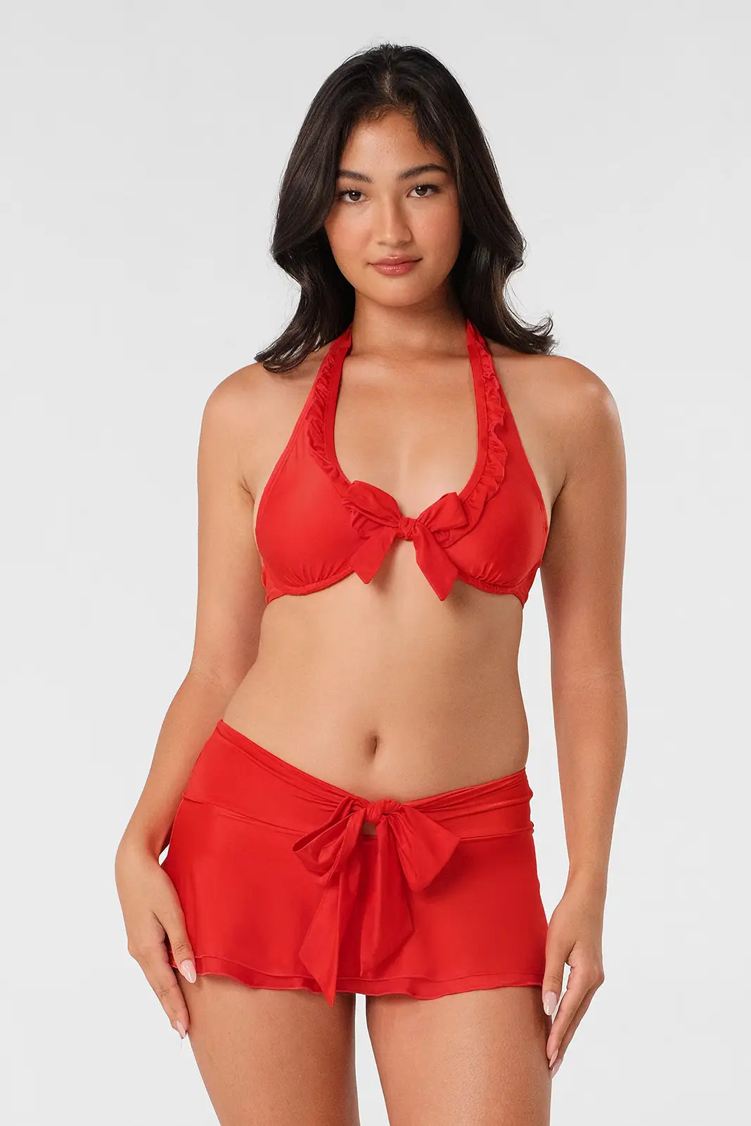 Serina Ruffled Skort / Red Hot Gloss