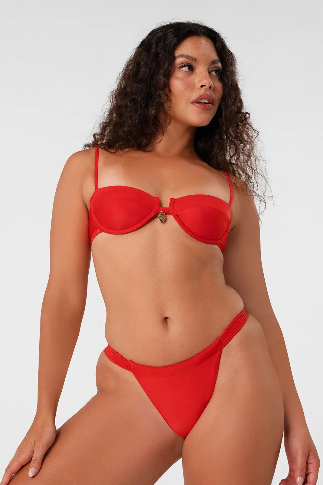 Simone Underwire Top / Red Hot Gloss