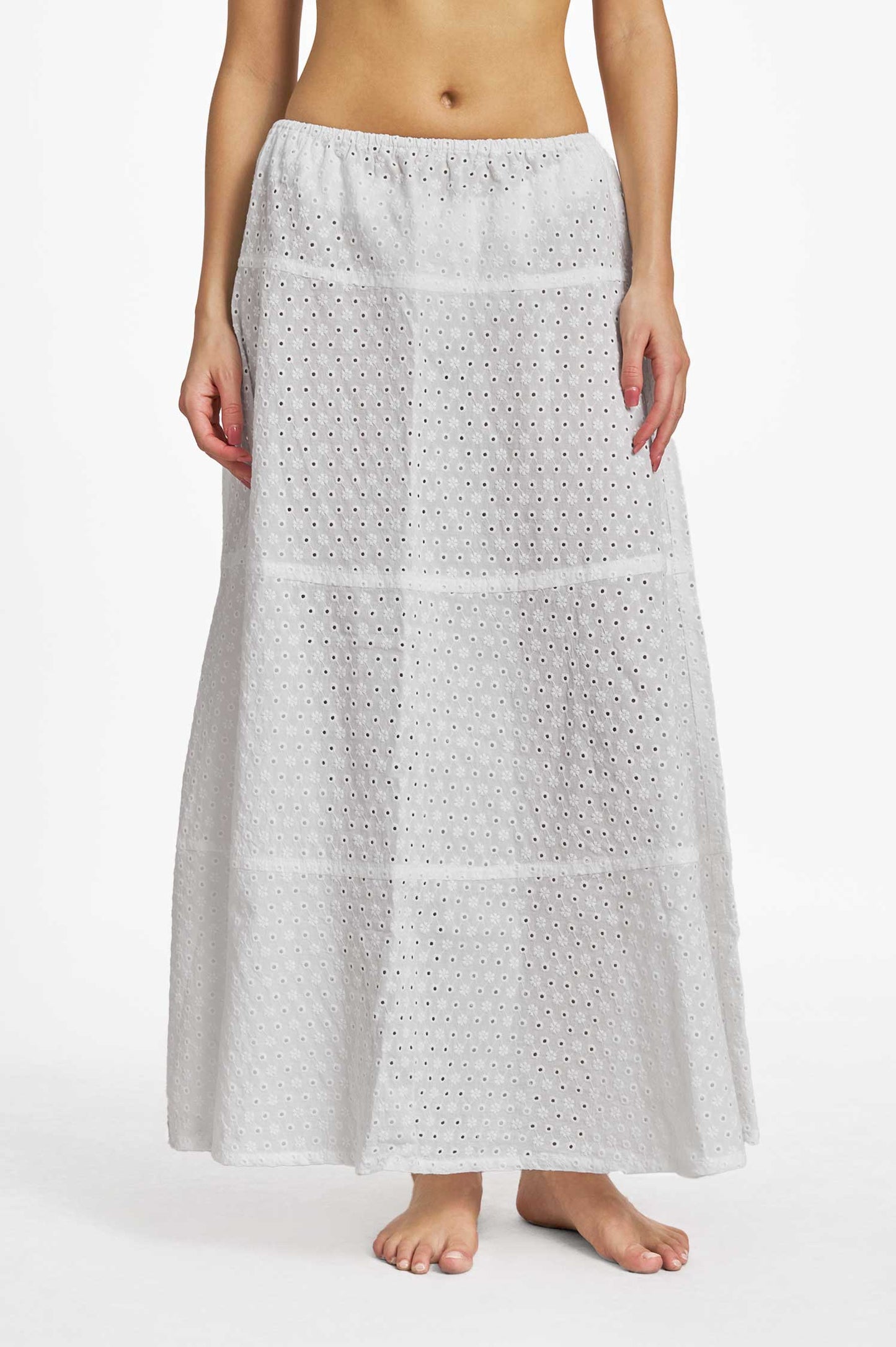 Donna Maxi Skirt / White Eyelet