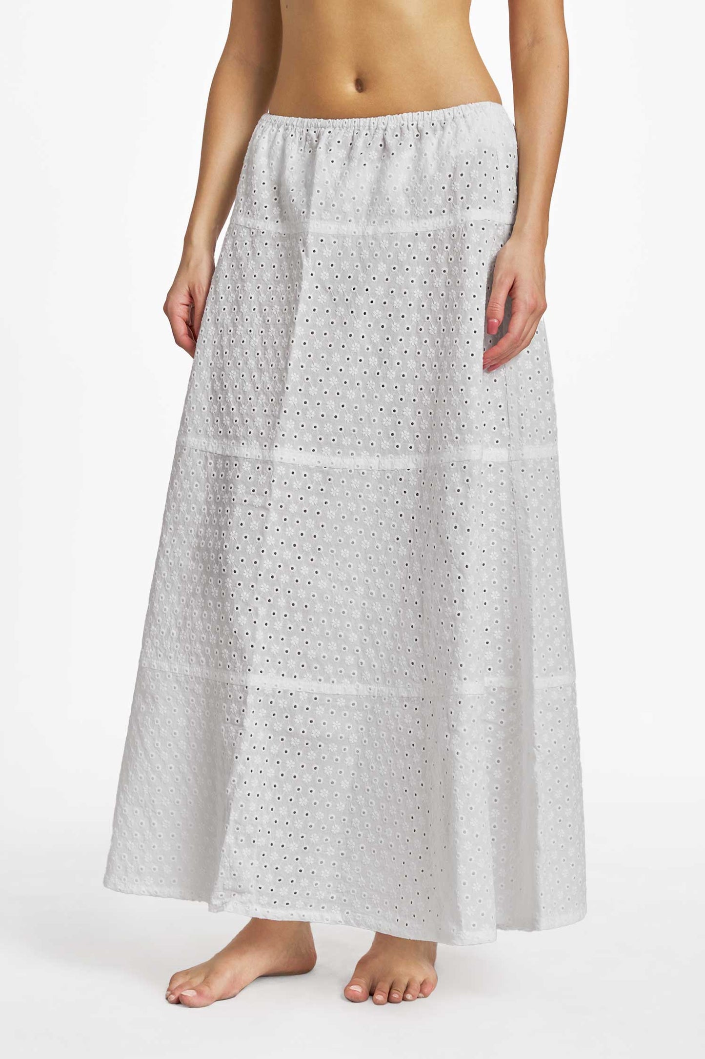 Donna Maxi Skirt / White Eyelet
