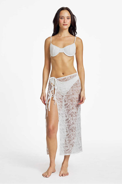 Yvonne Side-Tie Skirt / Seashell Lace