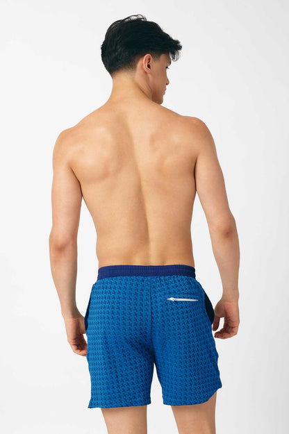 Men's Swim Shorts / Blue Soda Houndstooth