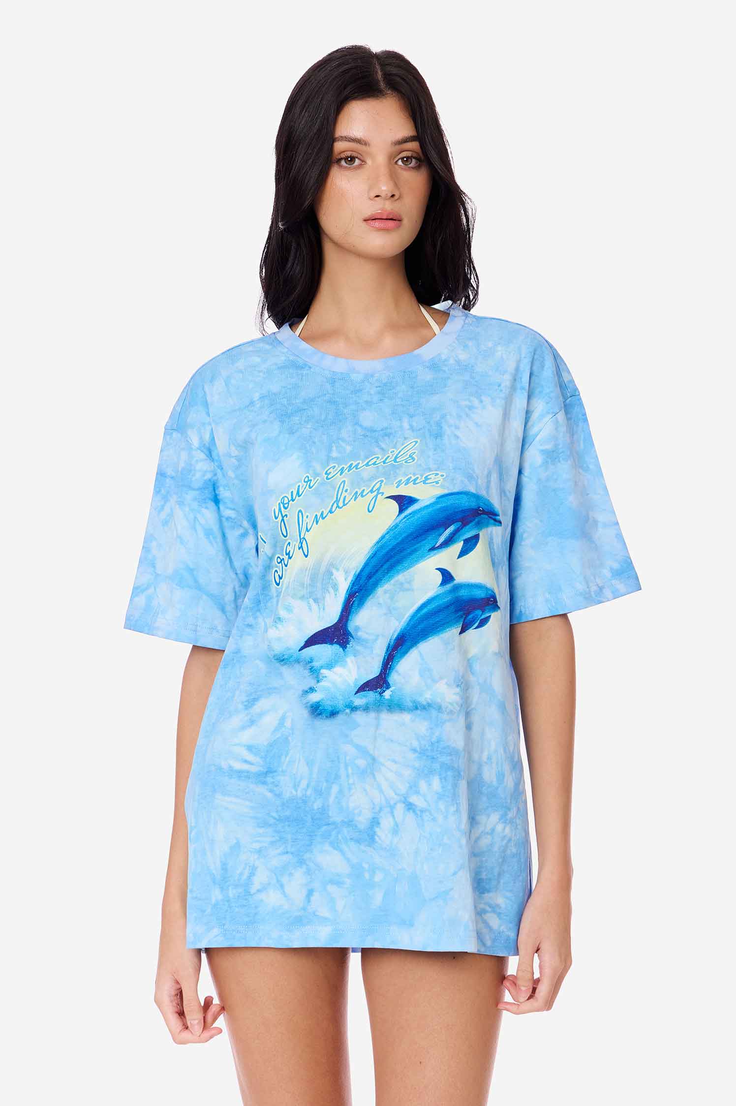 Oversized Graphic Tee / Dolphin Coast