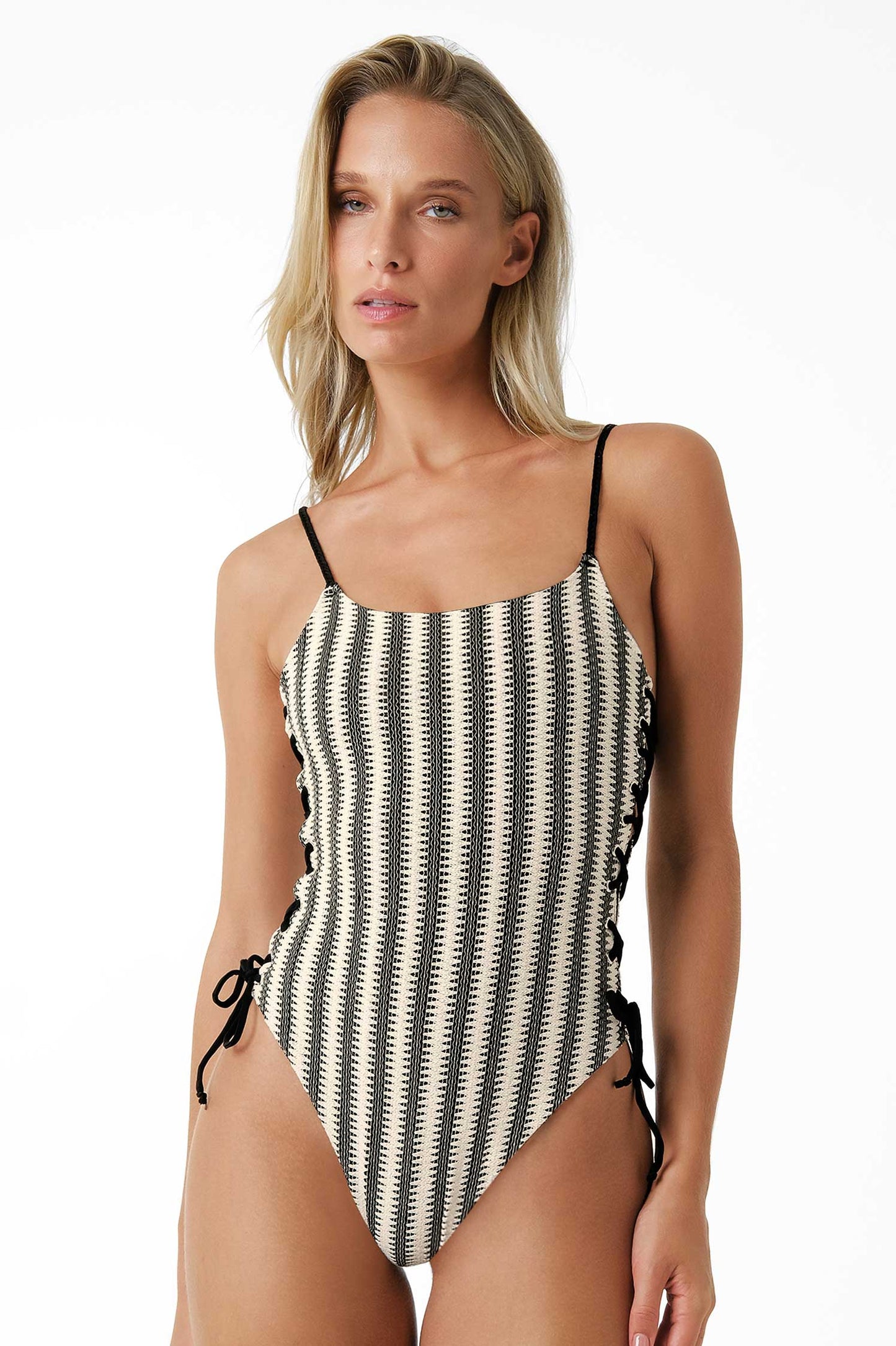 Rainna Side Strap One Piece / Cabana Stripe