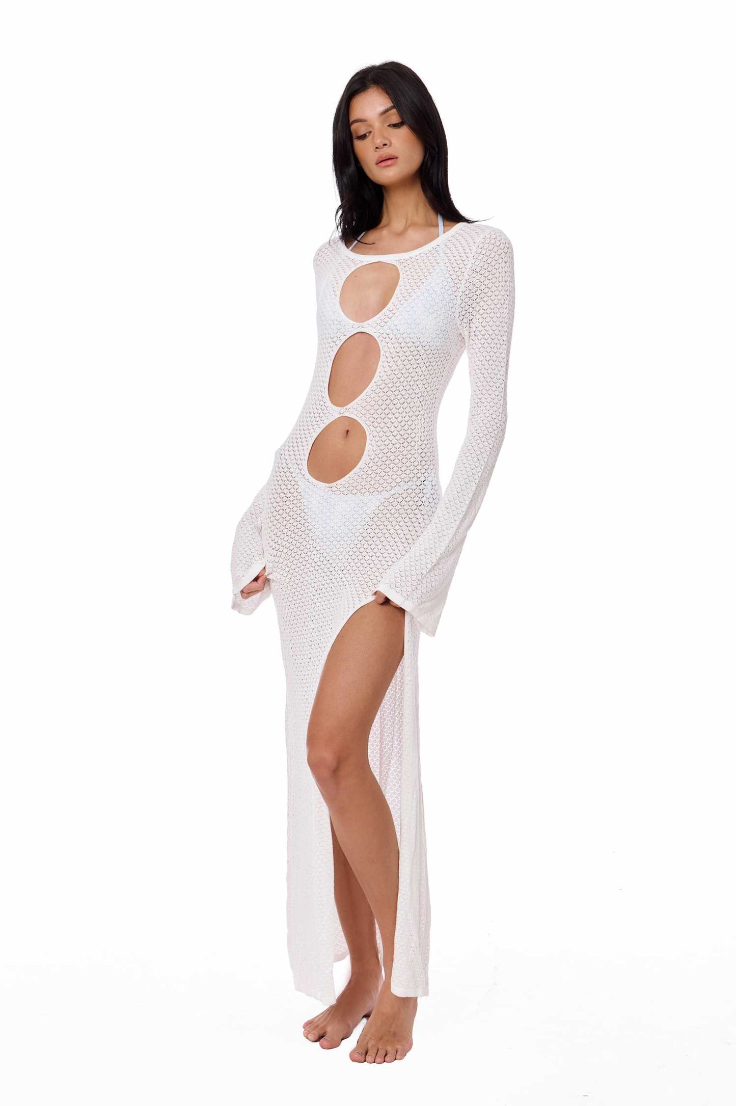 Junia Triple Ring Maxi Dress / Shell Knit