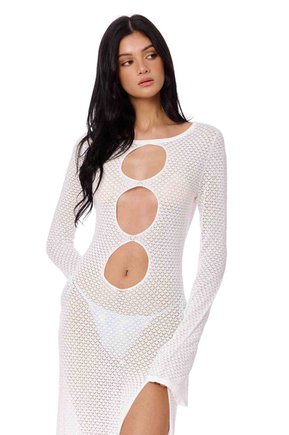 Junia Triple Ring Maxi Dress / Shell Knit