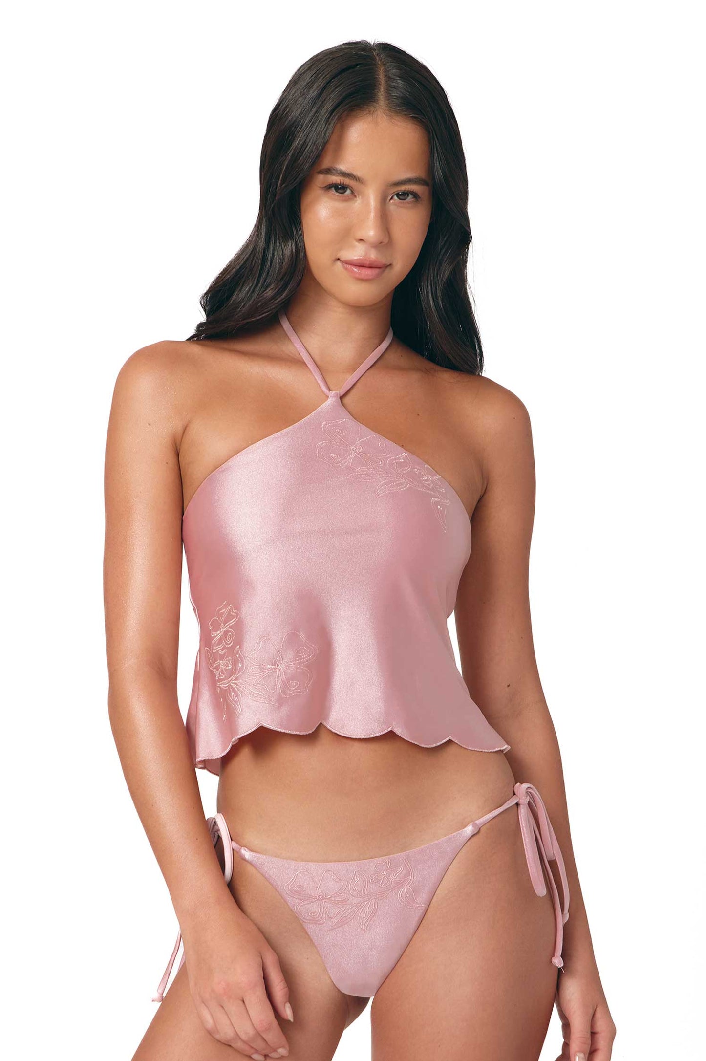 Dana String Cheeky Bottoms / Blush Gloss