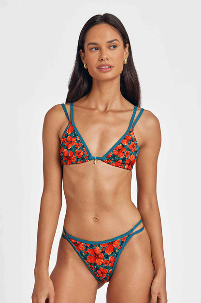 Minna Split Side-Strap Medium Bottoms / Paradise Blooms