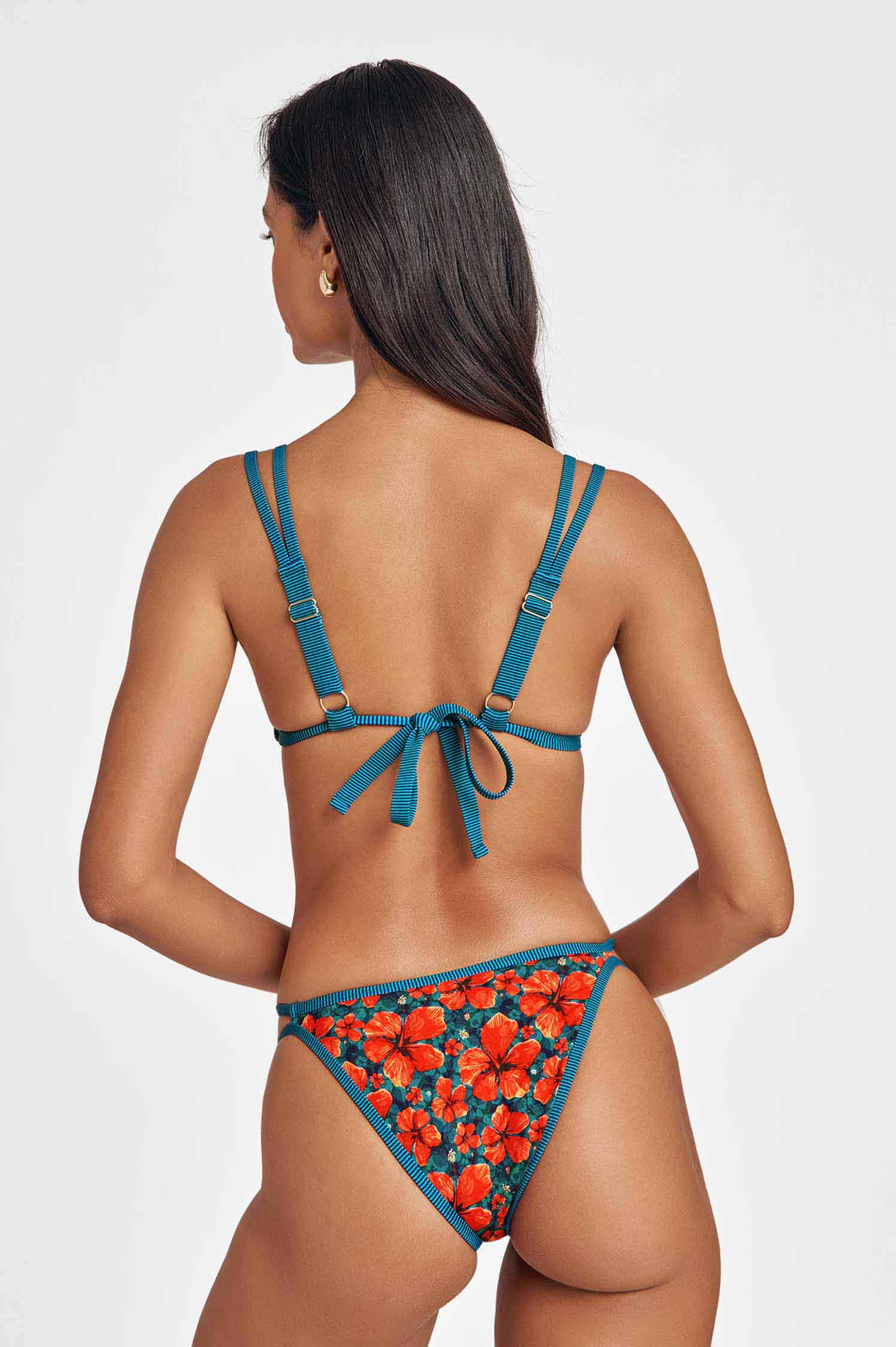 Minna Split Side-Strap Tease Bottoms / Paradise Blooms
