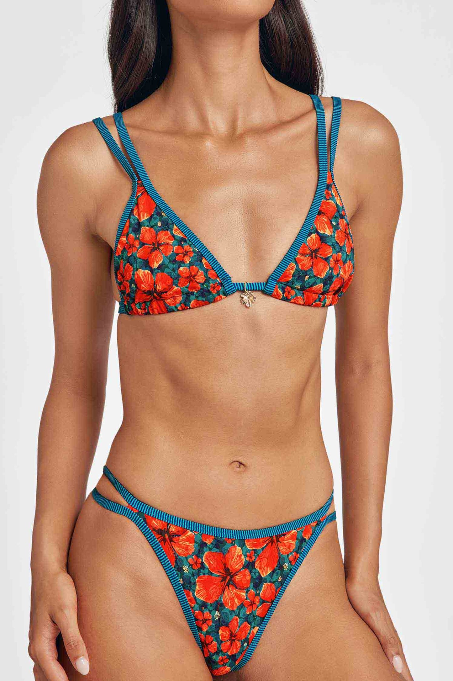 Minna Split Side-Strap Medium Bottoms / Paradise Blooms