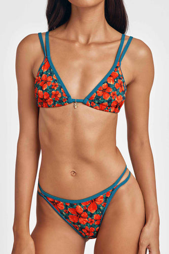 Minna Split Side-Strap Tease Bottoms / Paradise Blooms